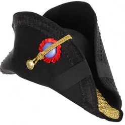 Black Admiral Bicorn Hat -Egyptian Gifts Shop admiral bicorn hat alt 2