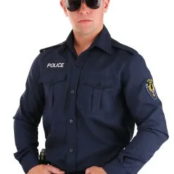Long Sleeve Police Shirt For Adult