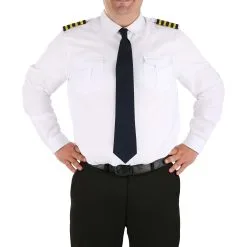 Plus Size Airline Pilot Costume Shirt For Adults -Egyptian Gifts Shop adult plus size airline pilot costume shirt alt 2