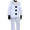 Plus Size Vintage Pierrot Clown Costume For Adults