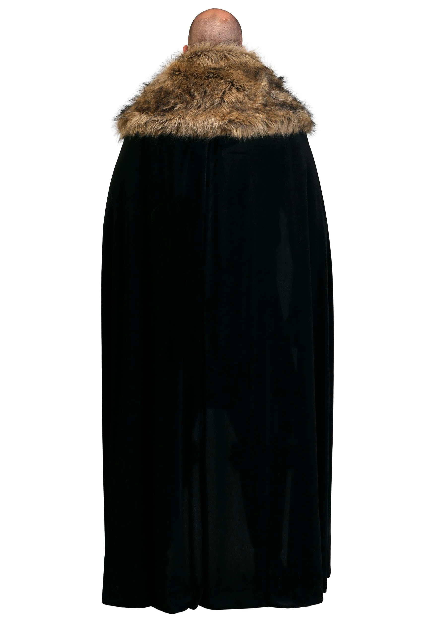 Black Faux Fur Collar Viking Cape 5 Black Faux Fur Collar Viking Cape - Image 3