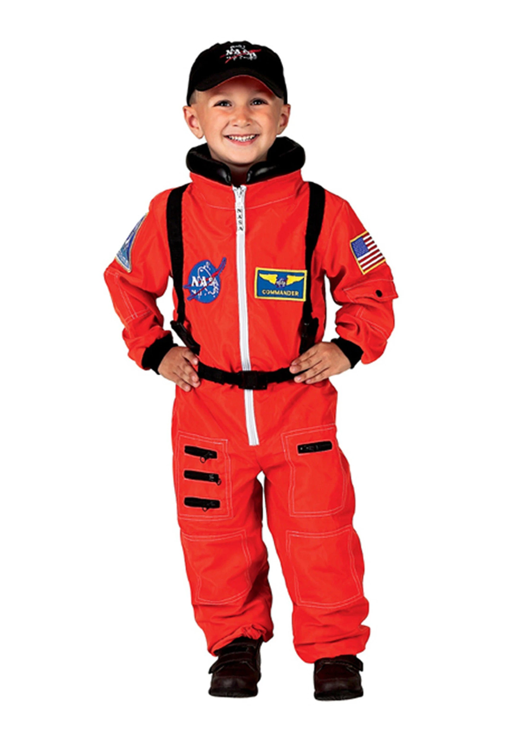 Kid's Orange Astronaut Costume 3 Kid's Orange Astronaut Costume