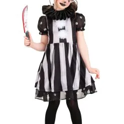Dark Circus Clown Girl's Costume