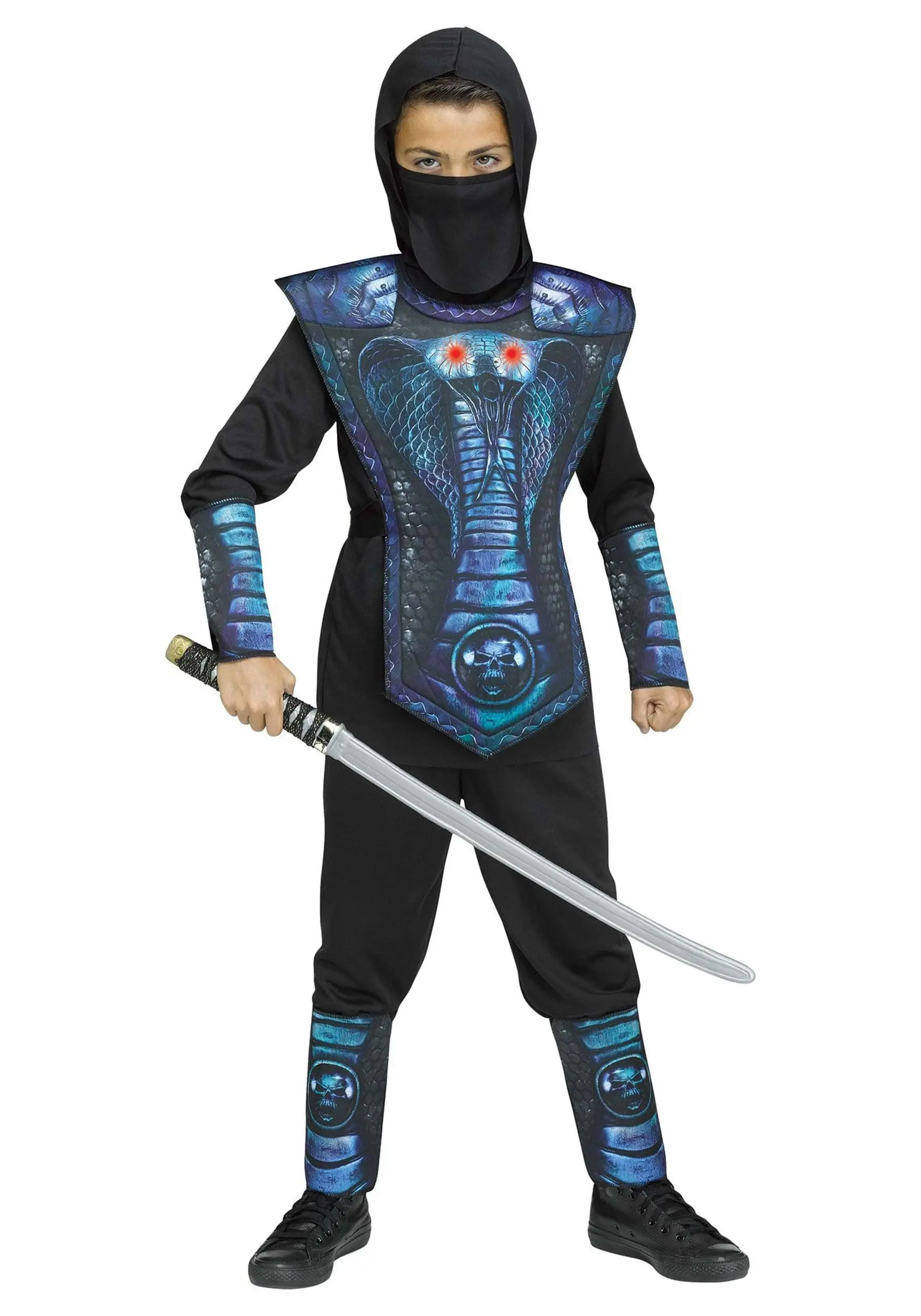 Blue Cobra Ninja Costume For Kids 3 Blue Cobra Ninja Costume For Kids
