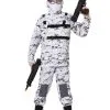 Winter Camo Soldier Costume For Kids