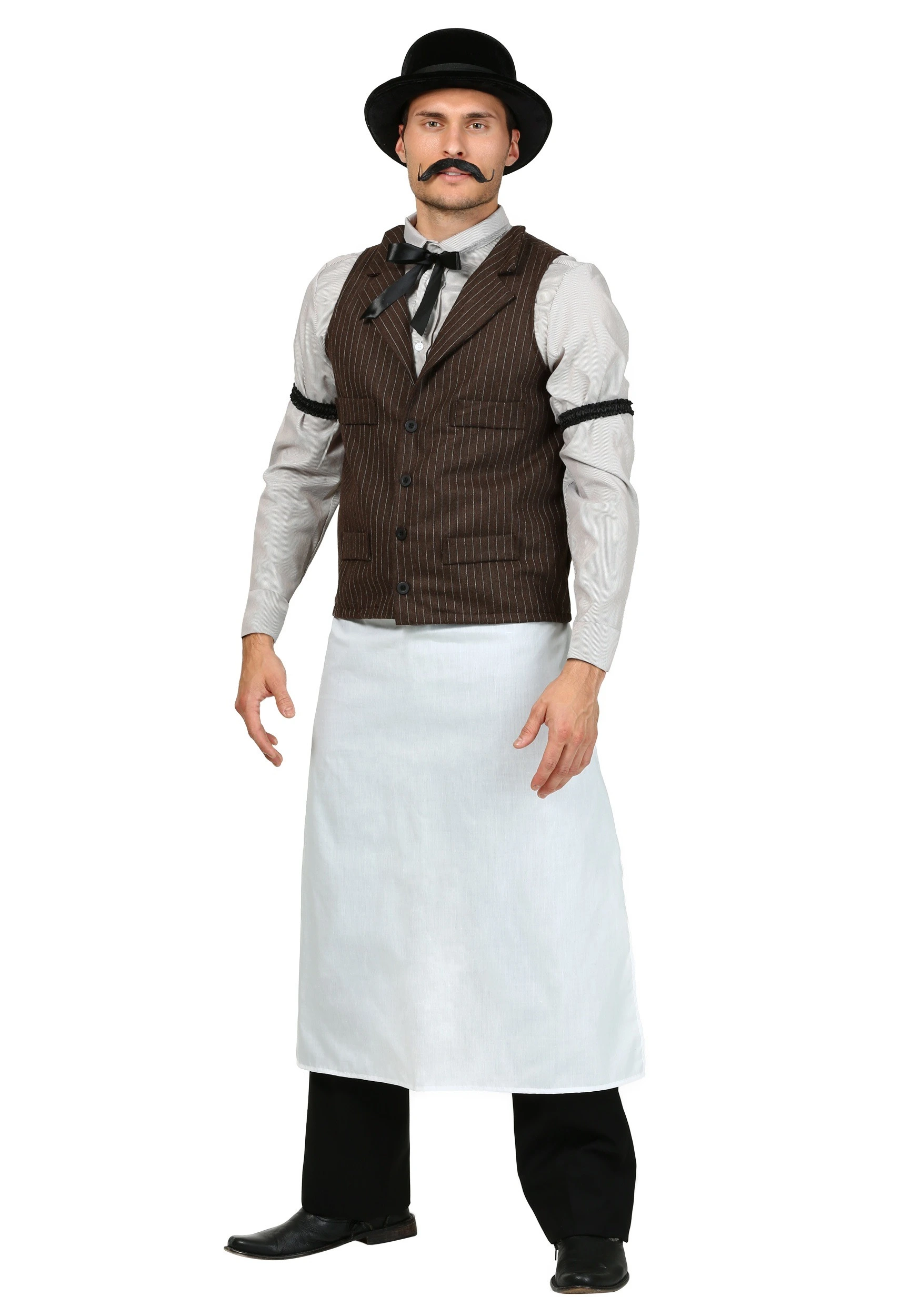 Plus Size Old West Bartender Costume For Men 3 Plus Size Old West Bartender Costume For Men