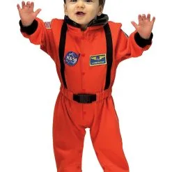 Infant Orange Nasa Astronaut Romper Costume