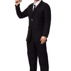 Plus Size Men's Black Suit Costume -Egyptian Gifts Shop plus size black suit costume alt 3