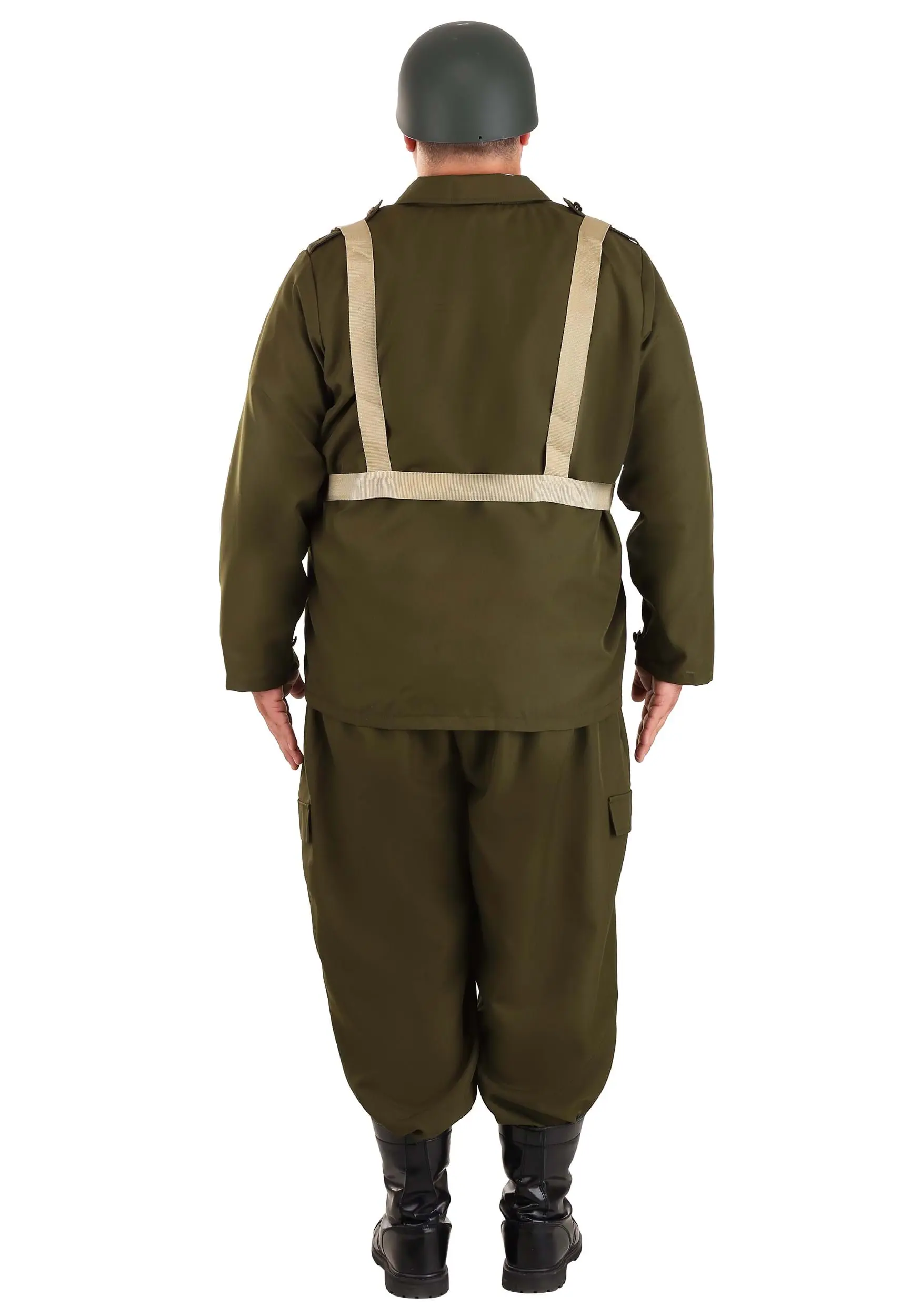 Plus Size Men's Deluxe WW2 Soldier Costume 4 Plus Size Men's Deluxe WW2 Soldier Costume - Image 2