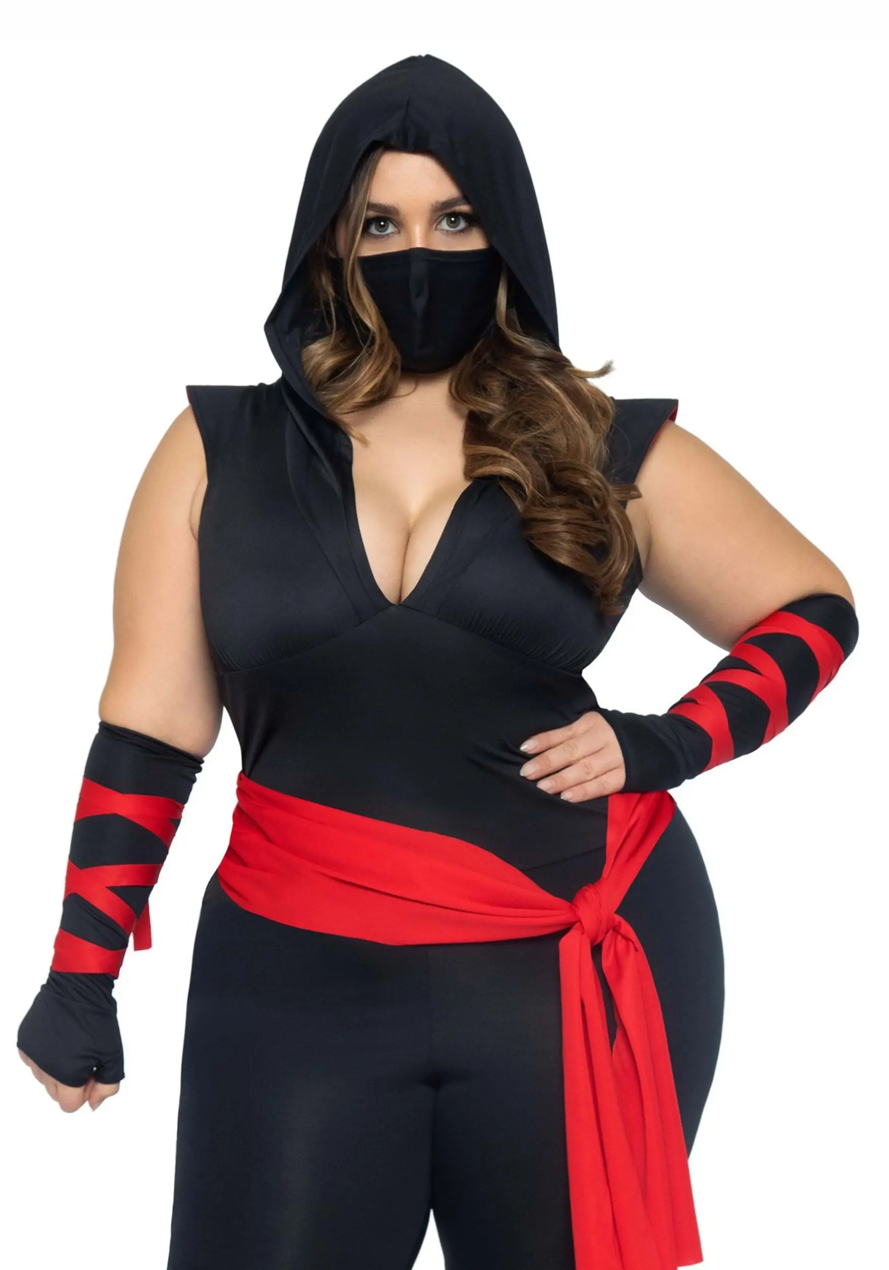 Women's Sexy Deadly Ninja Plus Size Costume 5 Women's Sexy Deadly Ninja Plus Size Costume - Image 3
