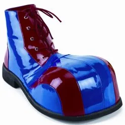 Red And Blue Shiny Clown Shoes