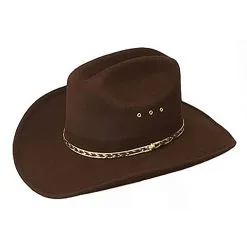 Western Brown Outlaw Cowboy Hat