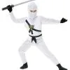 White Ninja Costume For Children 2 White Ninja Costume For Children -Egyptian Gifts Shop white child ninja costume