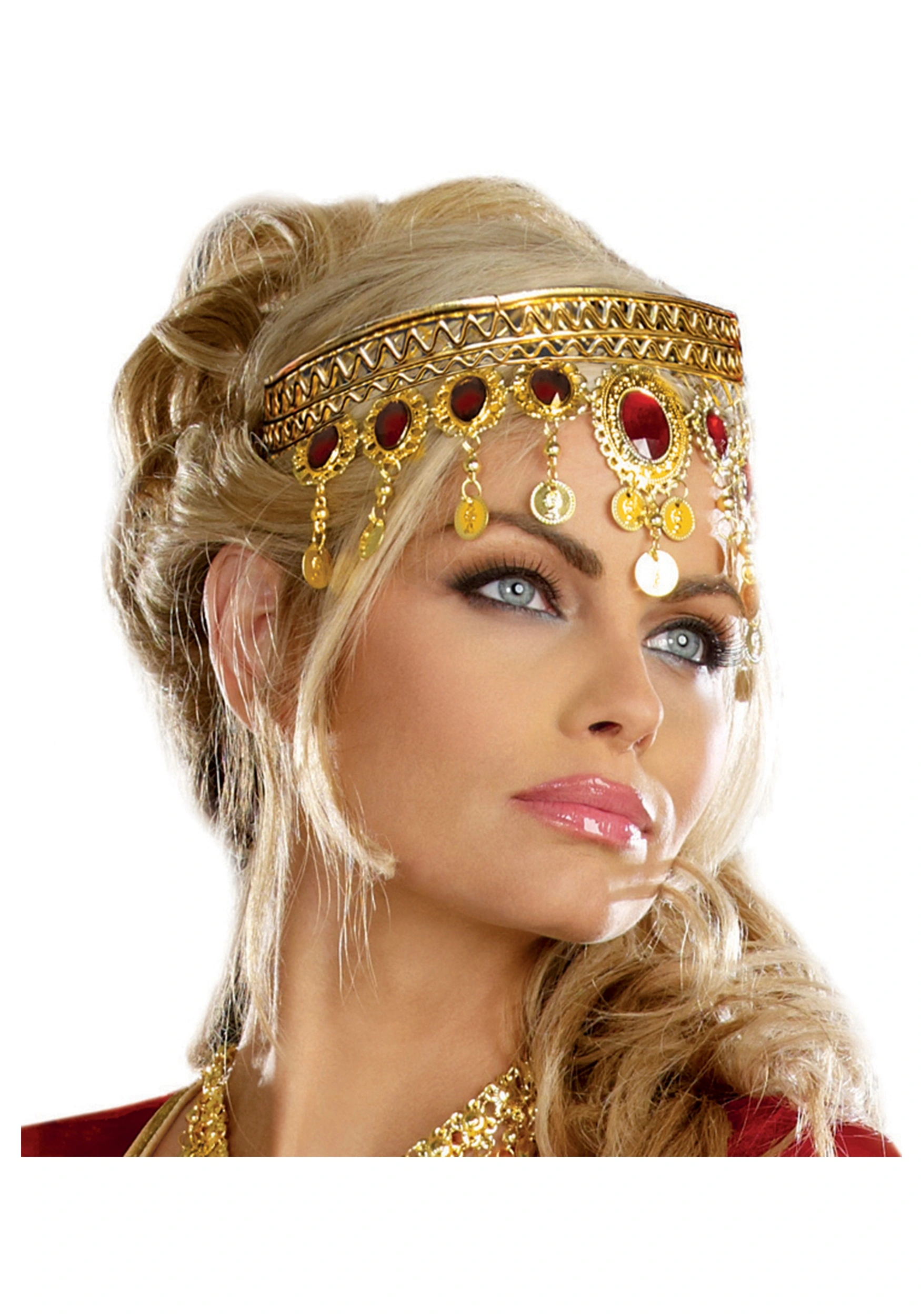 Dripping Rubies Headpiece For Women 3 Dripping Rubies Headpiece For Women