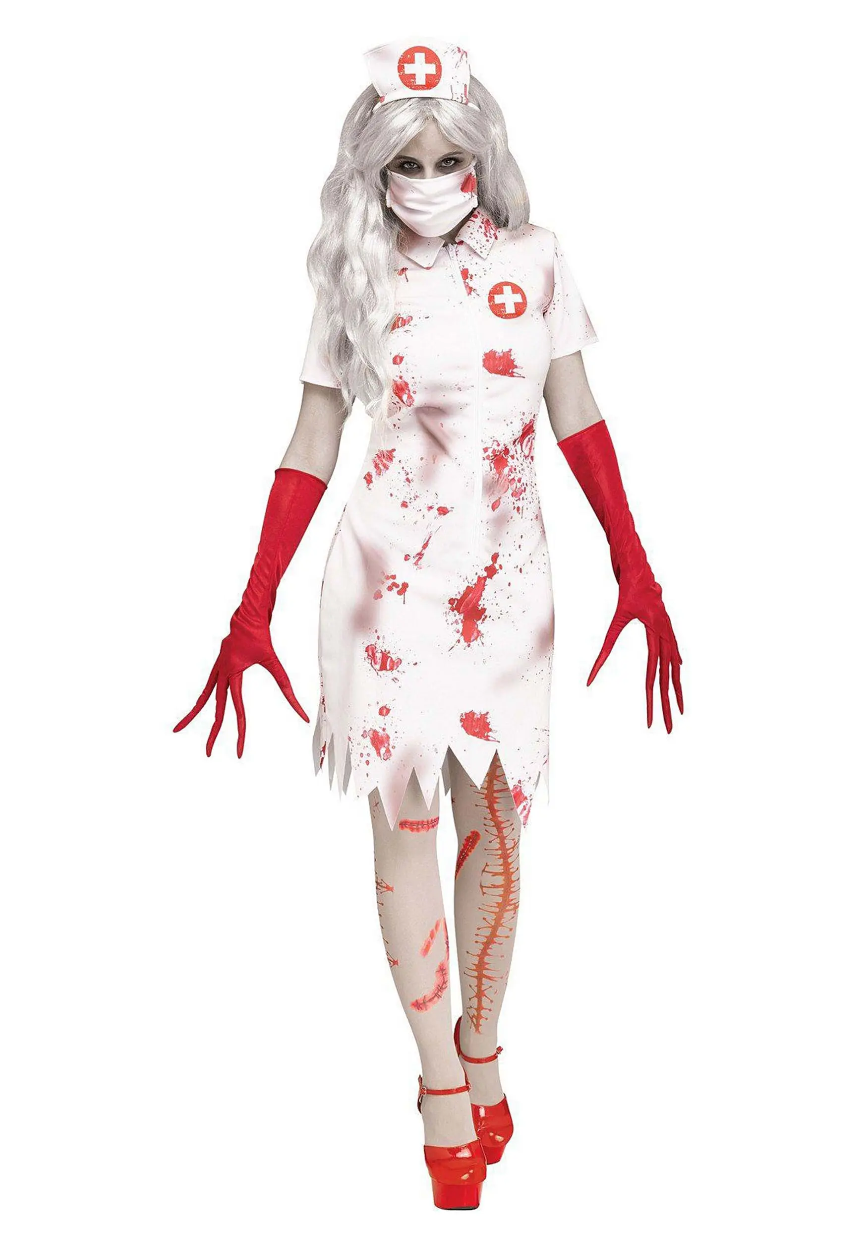 Horror Nurse Costume Dress For Women 3 Horror Nurse Costume Dress For Women