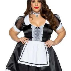 Plus Size Classic French Maid Costume For Women