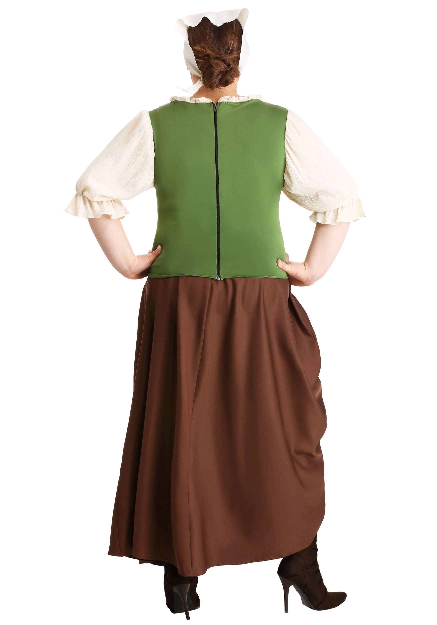 Women's Plus Size Medieval Pub Wench Costume Dress 4 Women's Plus Size Medieval Pub Wench Costume Dress - Image 2