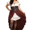 Plus Size Saloon Gal Costume For Women