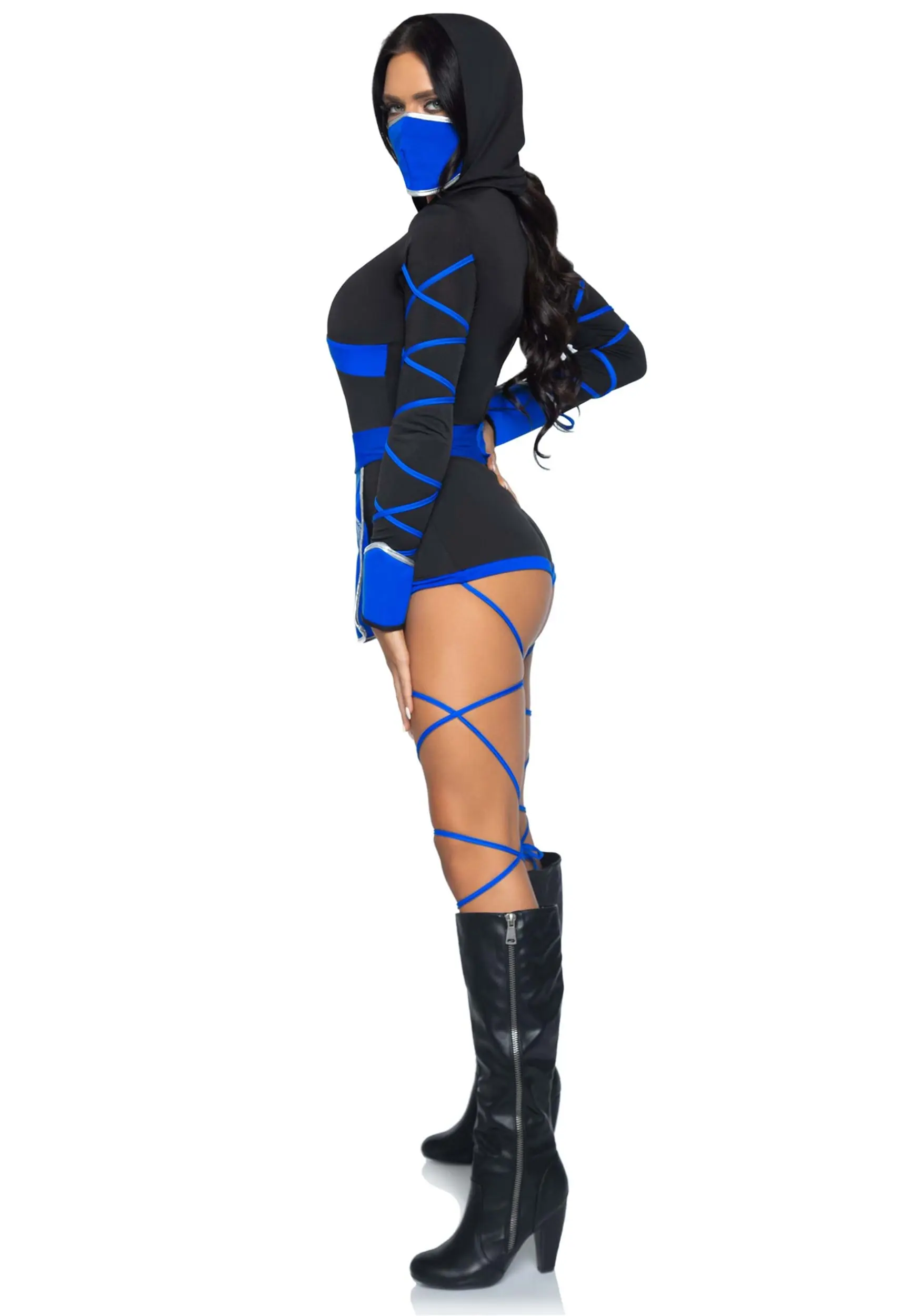 Sexy Blue Dragon Ninja Plus Costume For Women 6 Sexy Blue Dragon Ninja Plus Costume For Women - Image 4