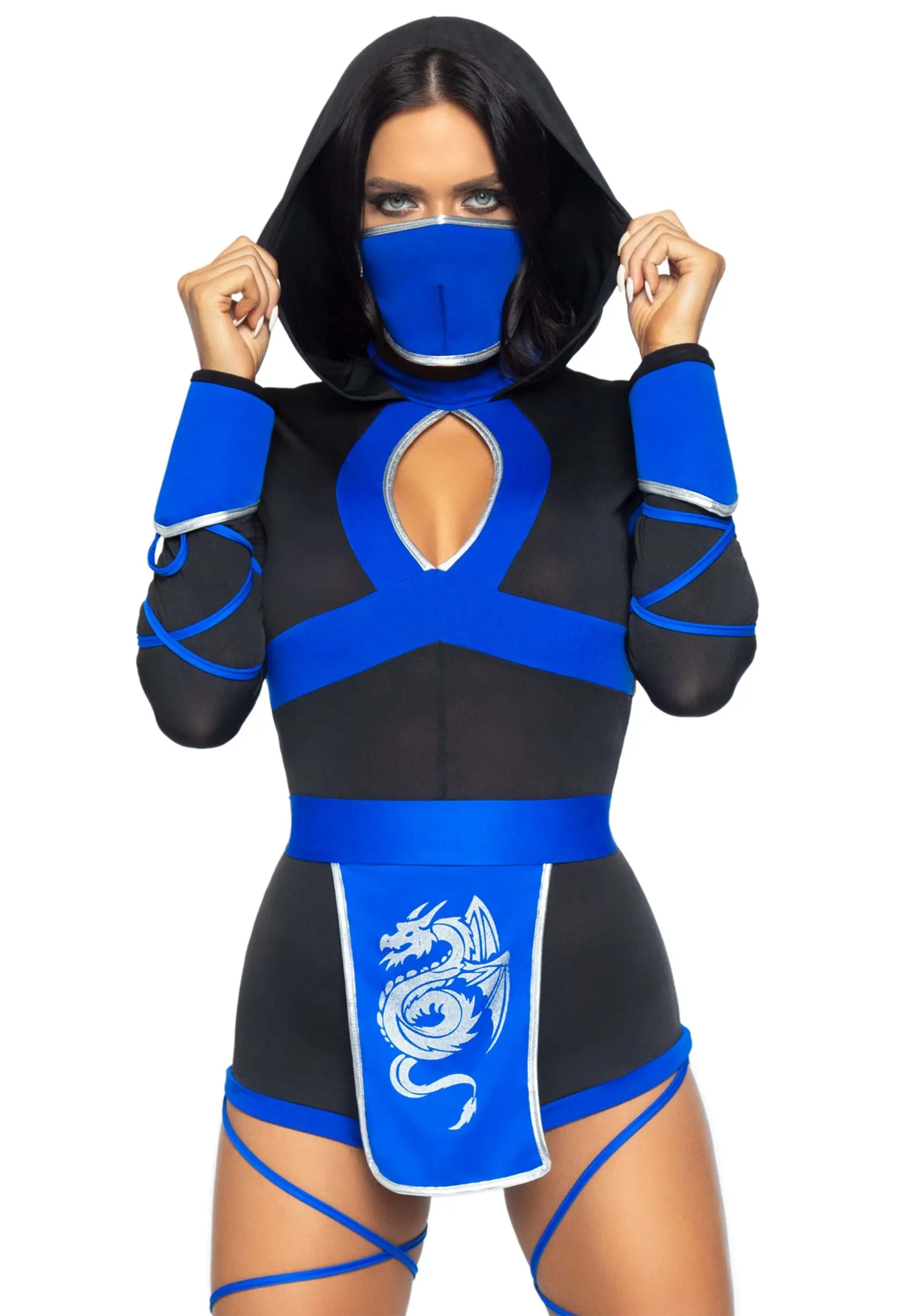 Sexy Blue Dragon Ninja Plus Costume For Women 3 Sexy Blue Dragon Ninja Plus Costume For Women
