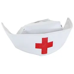 Women's White Nurse Costume Hat